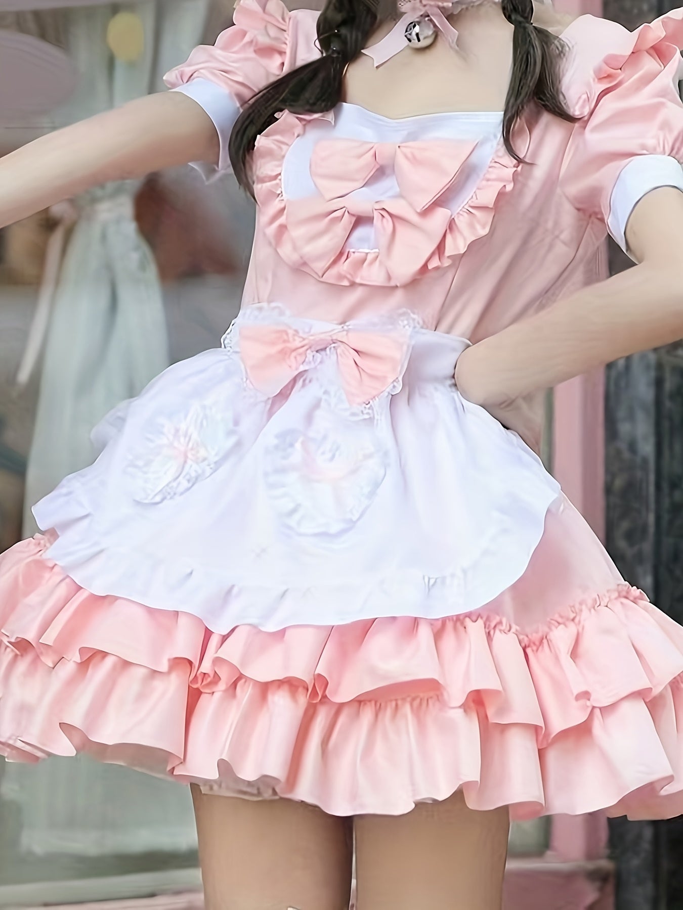 Robe de Cosplay Grande Taille | Style Mignon avec Volants et Tablier