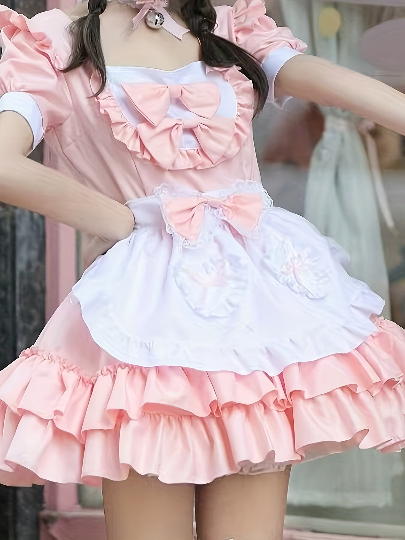 Robe de Cosplay Grande Taille | Style Mignon avec Volants et Tablier
