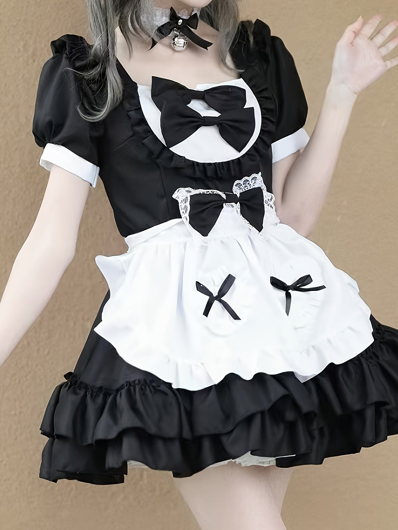 Robe de Cosplay Grande Taille | Style Mignon avec Volants et Tablier