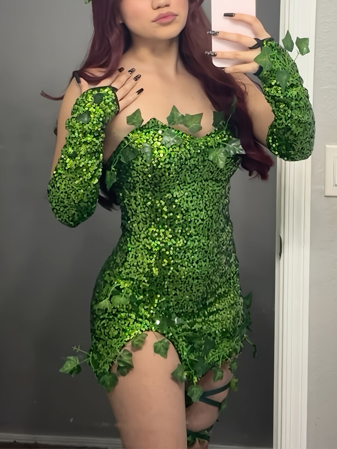 Robe de Costume d'Halloween Pailletée | Silhouette Moulante et Élégante