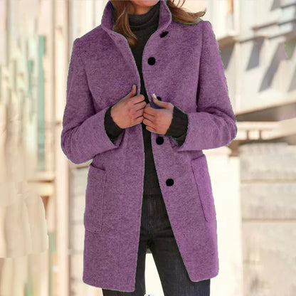Manteau Long Femme à Manches Longues | Veste d'Hiver Chic et Polyvalente
