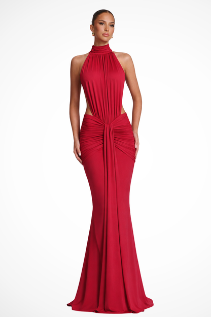 Robe Maxi Halter Chic Femme | Élégante et Dos Nu