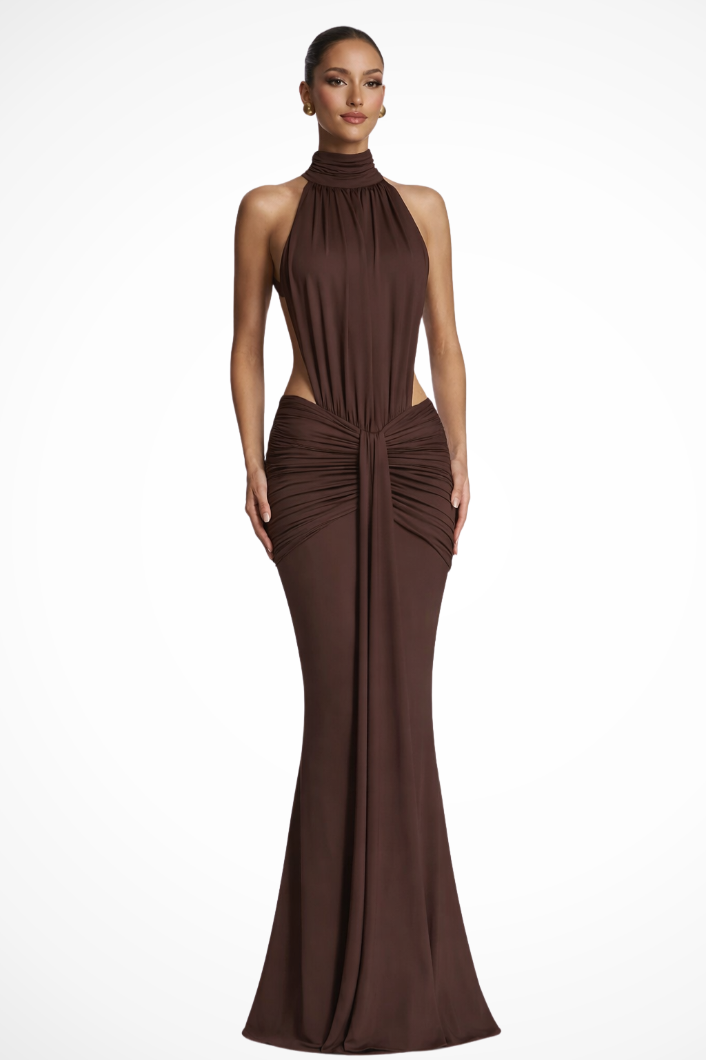 Robe Maxi Halter Chic Femme | Élégante et Dos Nu