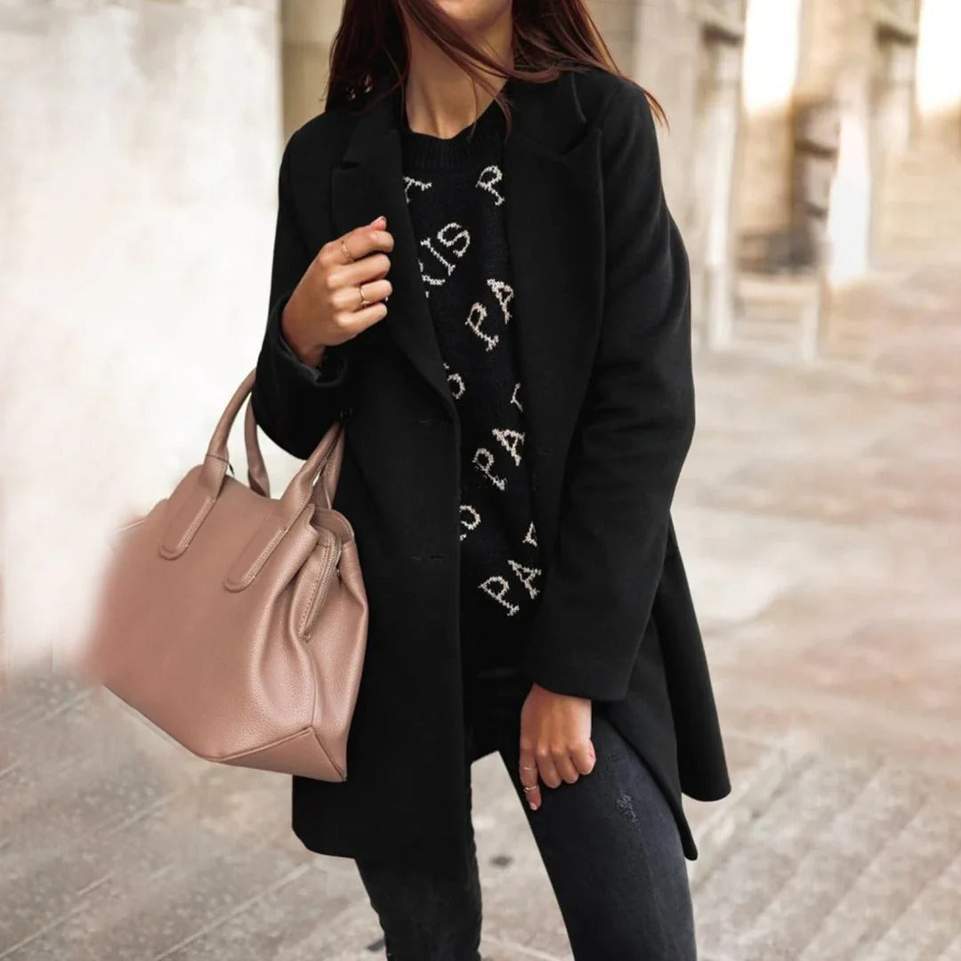 Manteau Mi-Long en Laine pour Femmes | Élégance et Confort en Hiver