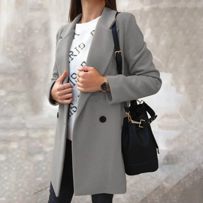 Manteau Mi-Long en Laine pour Femmes | Élégance et Confort en Hiver