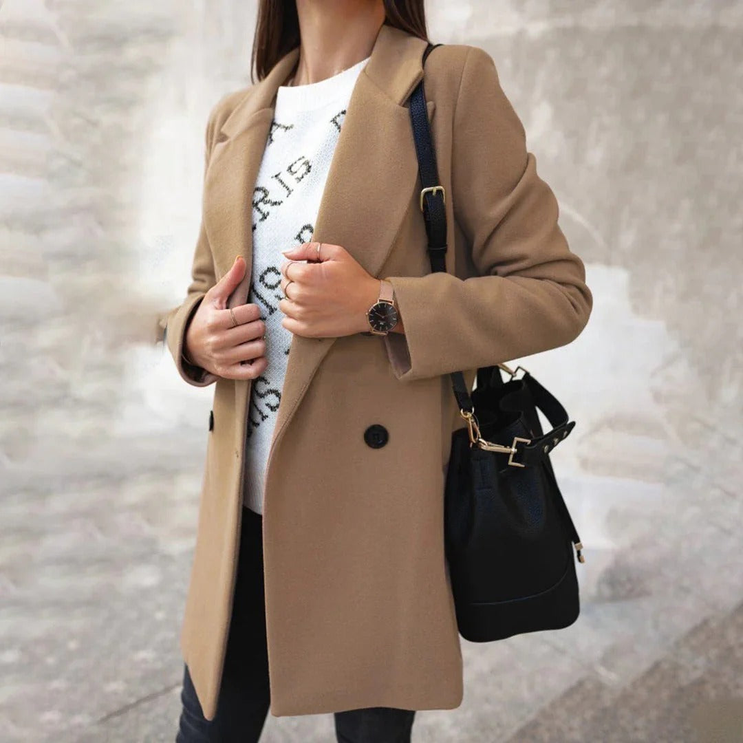 Manteau Mi-Long en Laine pour Femmes | Élégance et Confort en Hiver