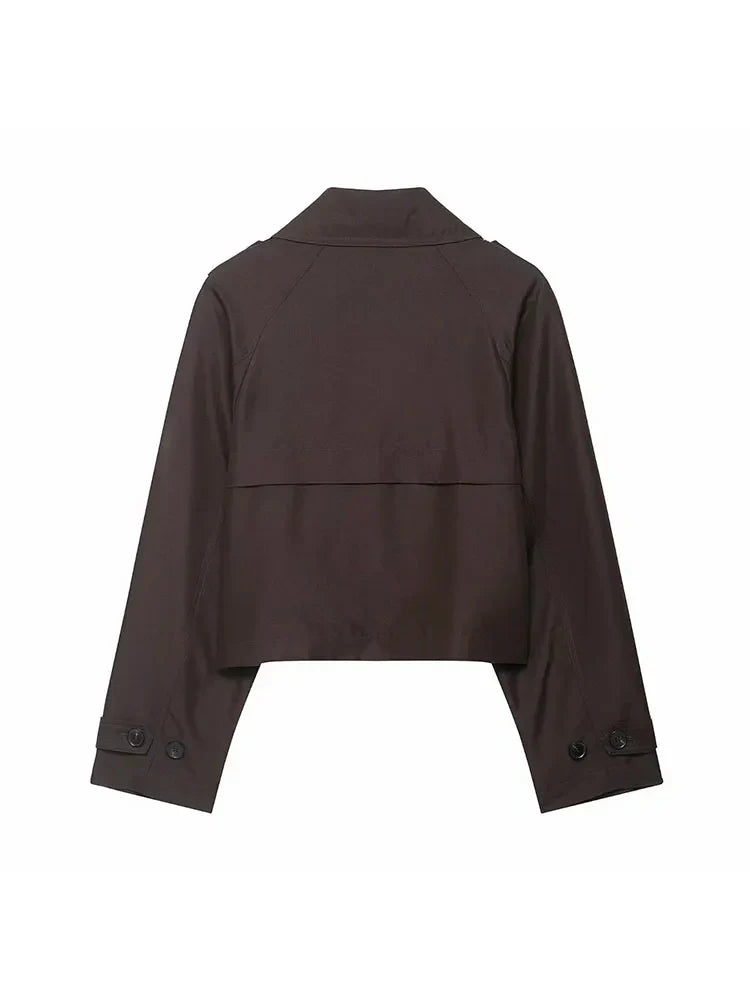 Manteau Trench Femme Élégant | Double Boutonnage et Poches Pratiques
