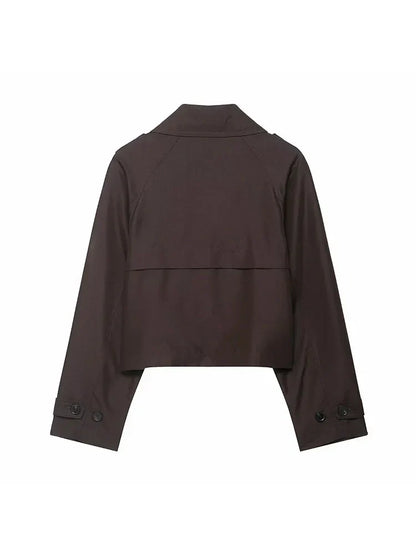 Manteau Trench Femme Élégant | Double Boutonnage et Poches Pratiques