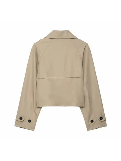 Manteau Trench Femme Élégant | Double Boutonnage et Poches Pratiques