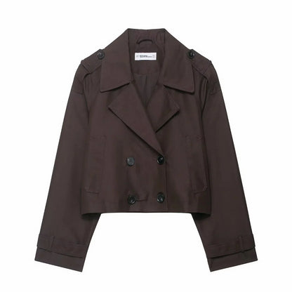 Manteau Trench Femme Élégant | Double Boutonnage et Poches Pratiques