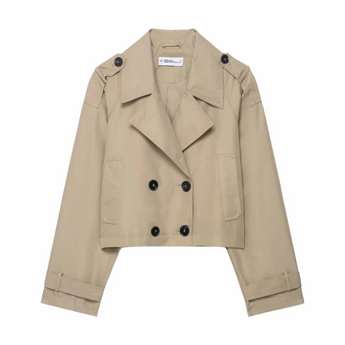 Manteau Trench Femme Élégant | Double Boutonnage et Poches Pratiques