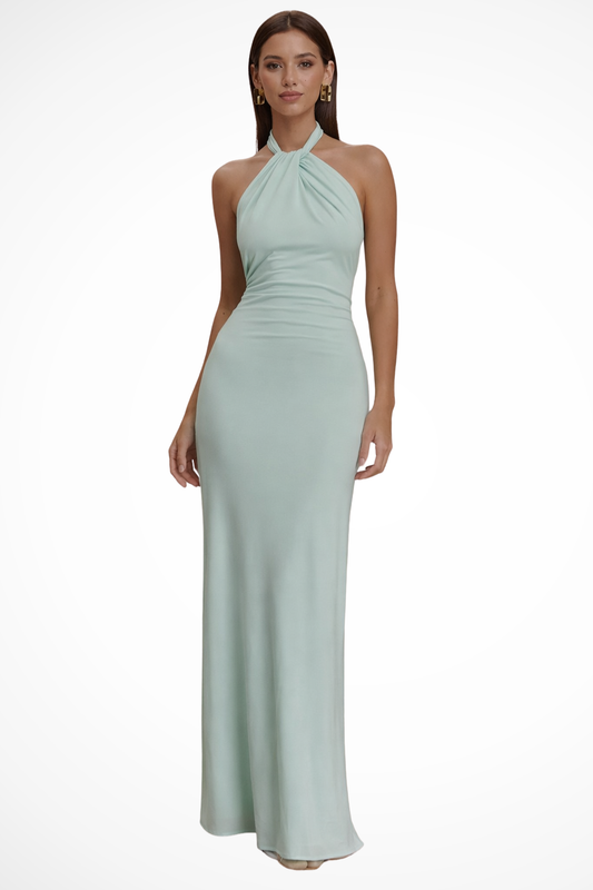 Robe de Soirée Maxi Bodycon | Design Halter Dos Ouvert