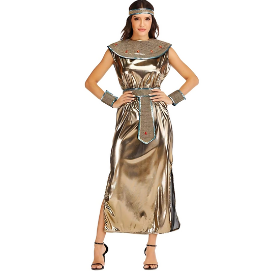 Robe de Costume Cléopâtre pour Femmes | Élégance Royale avec Accessoires Scintillants