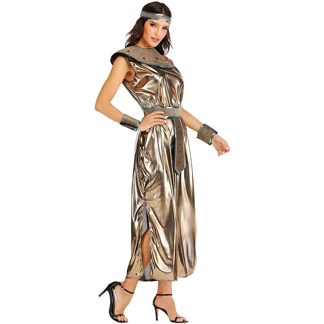 Robe de Costume Cléopâtre pour Femmes | Élégance Royale avec Accessoires Scintillants