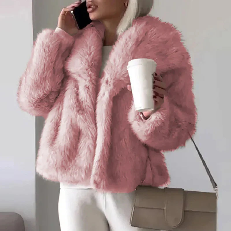 Veste en Fausse Fourrure pour Femmes | Manteau Léger et Tendance pour l'Hiver
