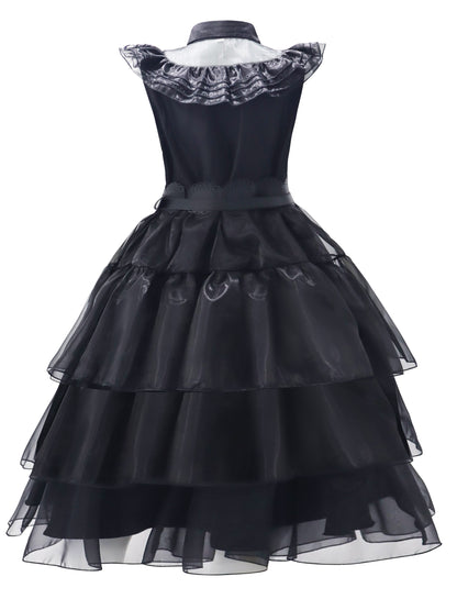 Robe Gothique à Volants pour Femmes | Ensemble Costume Complet avec Accessoires