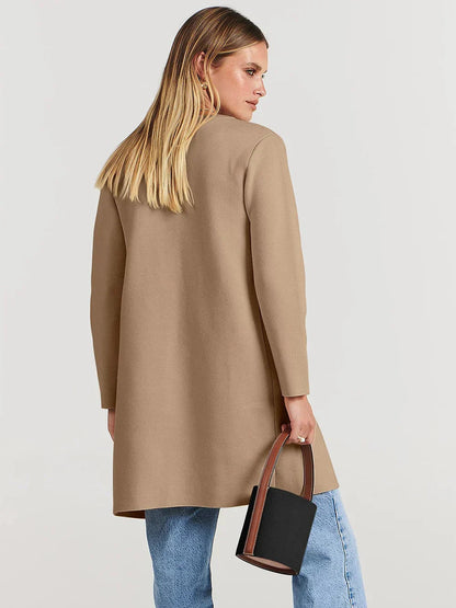 Manteau Long en Laine Mélangée | Élégance et Confort pour l'Hiver
