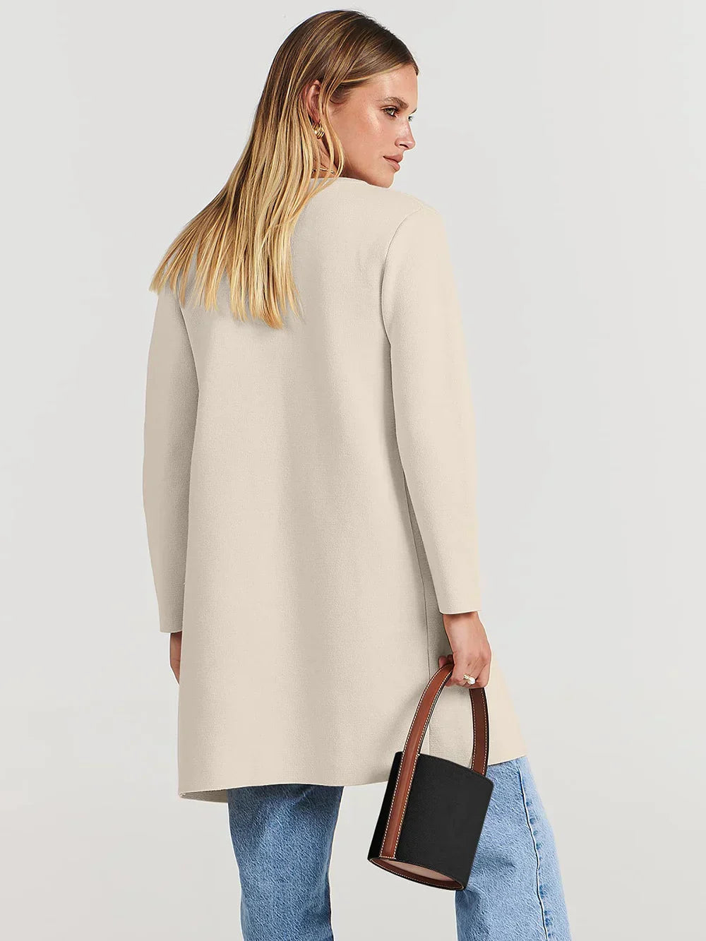 Manteau Long en Laine Mélangée | Élégance et Confort pour l'Hiver