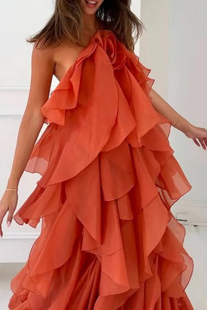 Robe de Soirée Maxi Halter | Élégante et Fluide pour Occasions