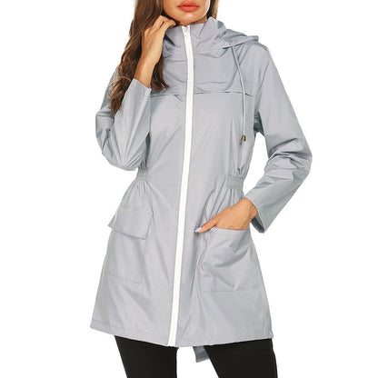 Manteau de Pluie Léger pour Femmes | Taille Cintrée et Pliable, Résistant à l'Eau