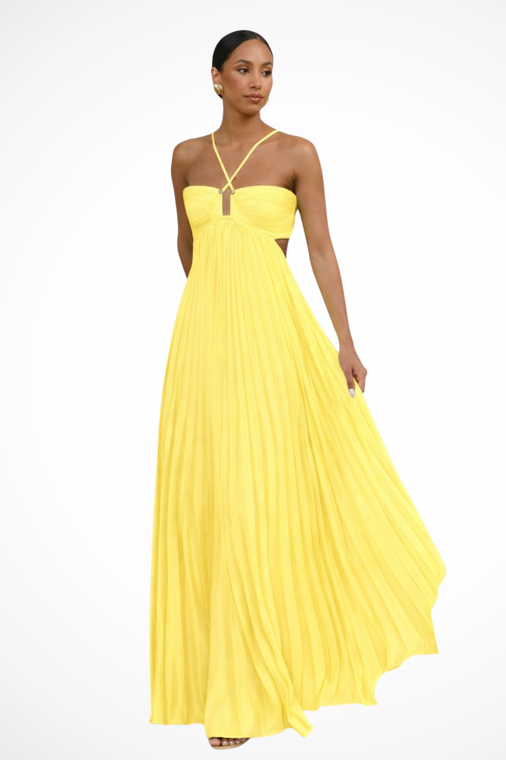 Robe Maxi Plissée Femme | Élégance d'Été Dos Nu