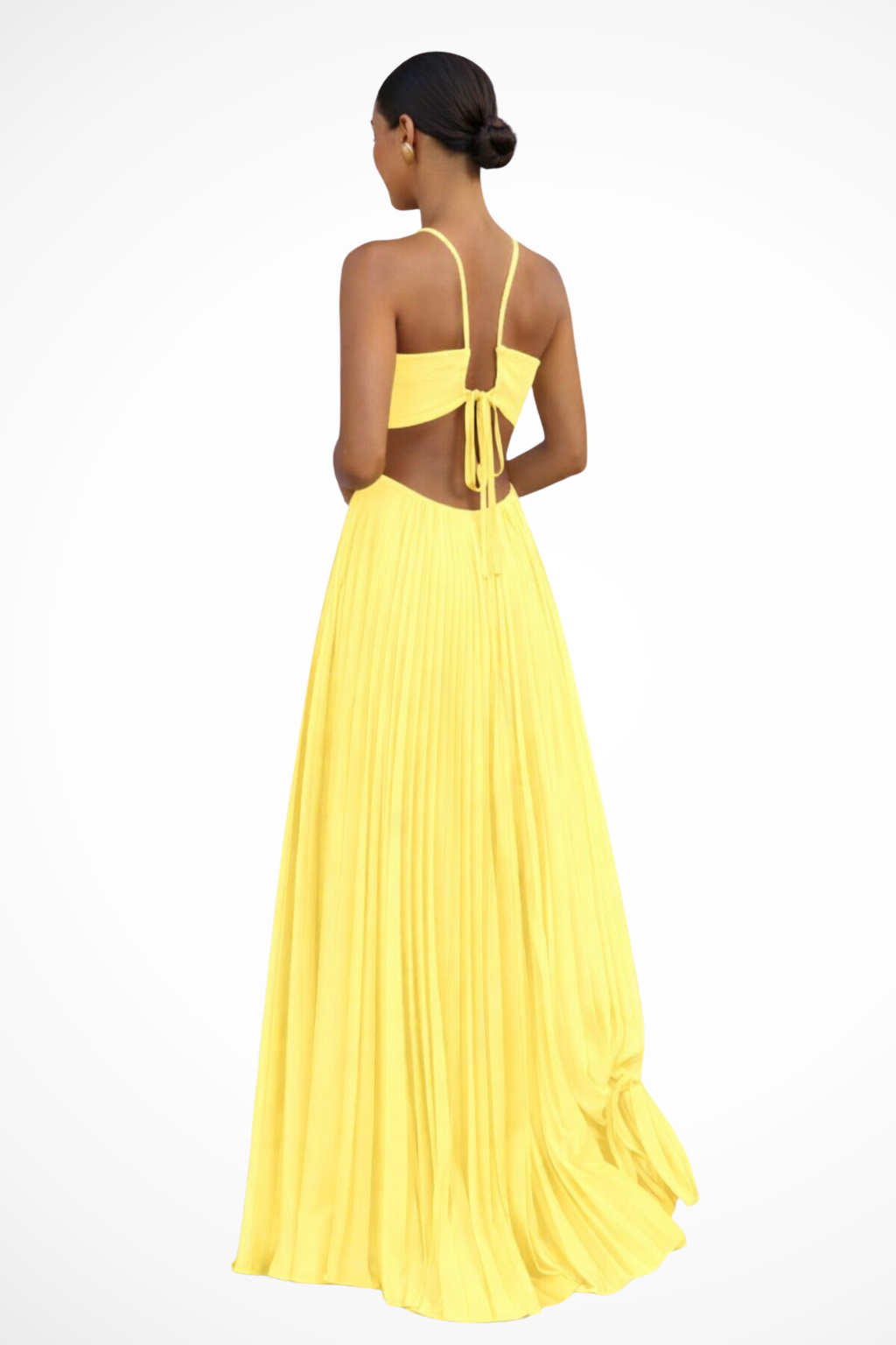 Robe Maxi Plissée Femme | Élégance d'Été Dos Nu