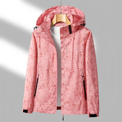 Veste Impermeable Légère pour Femmes | Capuche Réglable et Poches Zippées