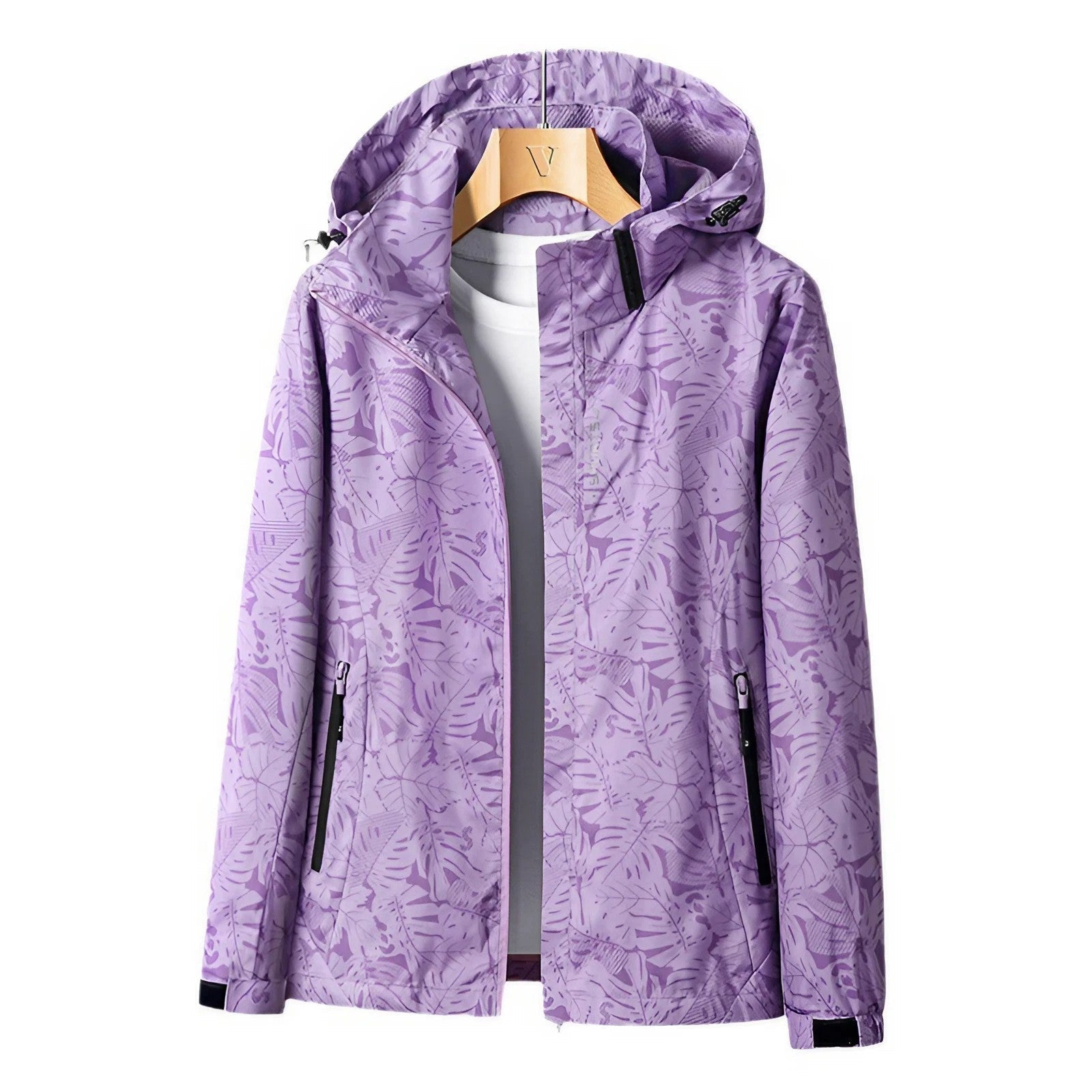 Veste Impermeable Légère pour Femmes | Capuche Réglable et Poches Zippées