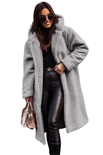 Veste en Fausse Fourrure Mi-Longue | Coupe Oversize et Design Ouvert