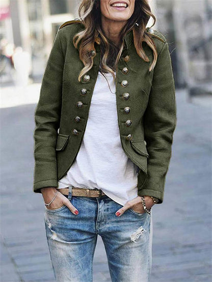 Veste Militaire Femme Chic | Coupe Structurée et Épaulières