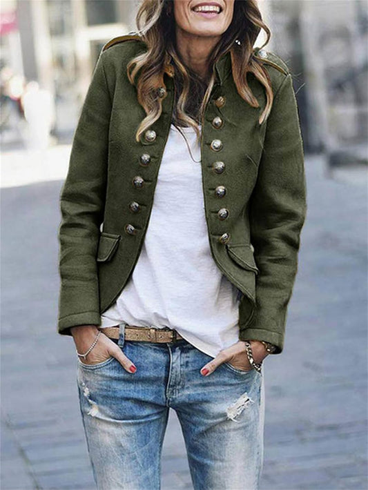 Veste Militaire Femme Chic | Coupe Structurée et Épaulières