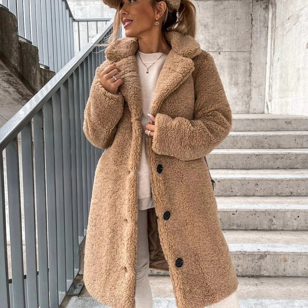 Manteau Teddy Oversize en Fausse Fourrure | Chaud et Confortable pour l'Hiver