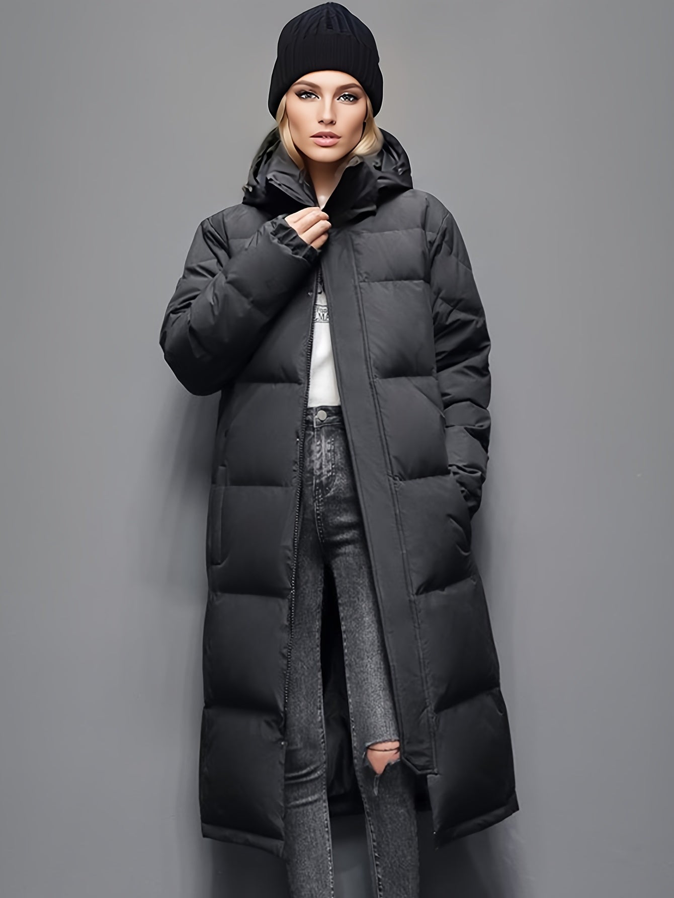 Manteau d'Hiver Femme | Long et Isolé avec Capuche