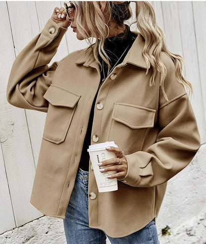 Veste Oversized en Laine Mélangée | Chic et Pratique pour l'Hiver