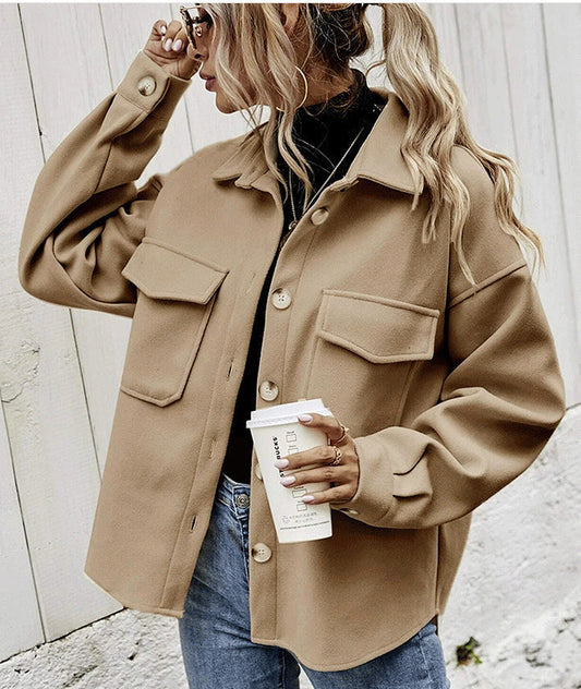 Veste Oversized en Laine Mélangée | Chic et Pratique pour l'Hiver