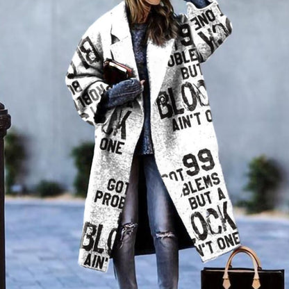 Manteau Long Oversized en Laine | Style Color Block pour Chaleur Hivernale