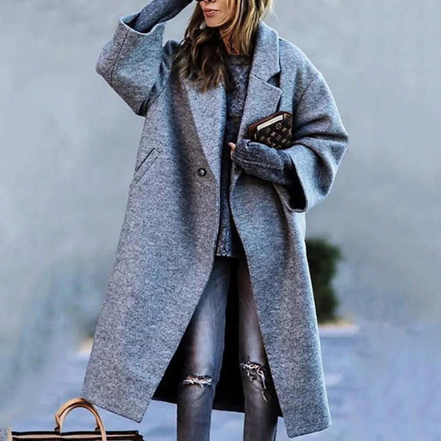 Manteau Long Oversize en Laine | Élégance et Confort pour l'Hiver