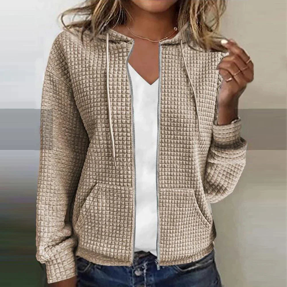 Veste à Carreaux Femme | Coupe Ajustée et Tissu Léger
