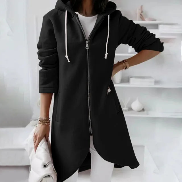 Veste à Capuche Douce pour Femmes | Confort et Poches Pratiques pour l'Hiver
