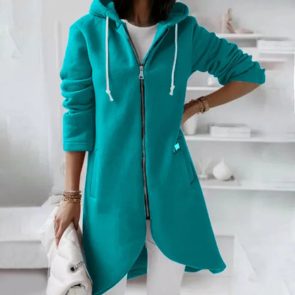 Veste à Capuche Douce pour Femmes | Confort et Poches Pratiques pour l'Hiver