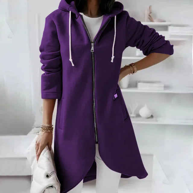 Veste à Capuche Douce pour Femmes | Confort et Poches Pratiques pour l'Hiver