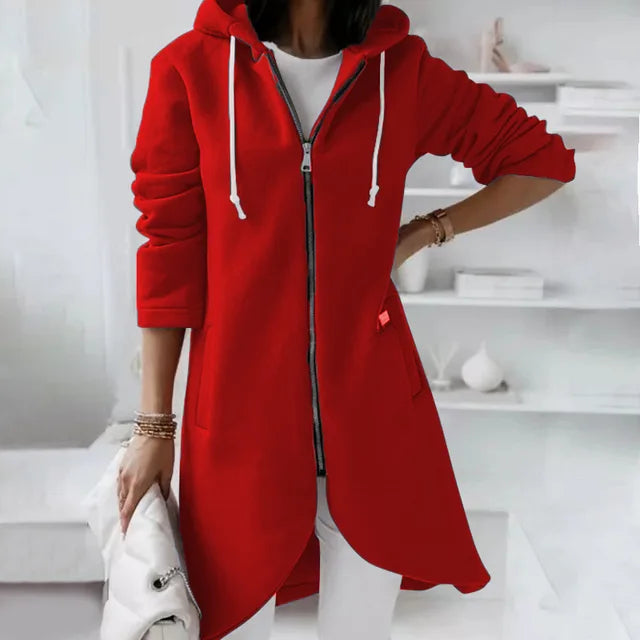 Veste à Capuche Douce pour Femmes | Confort et Poches Pratiques pour l'Hiver