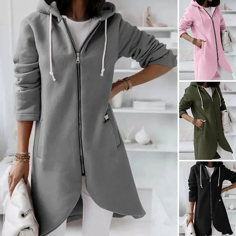 Veste à Capuche Douce pour Femmes | Confort et Poches Pratiques pour l'Hiver