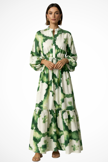 Robe Longue Imprimée Femme | Élégante et Ajustable