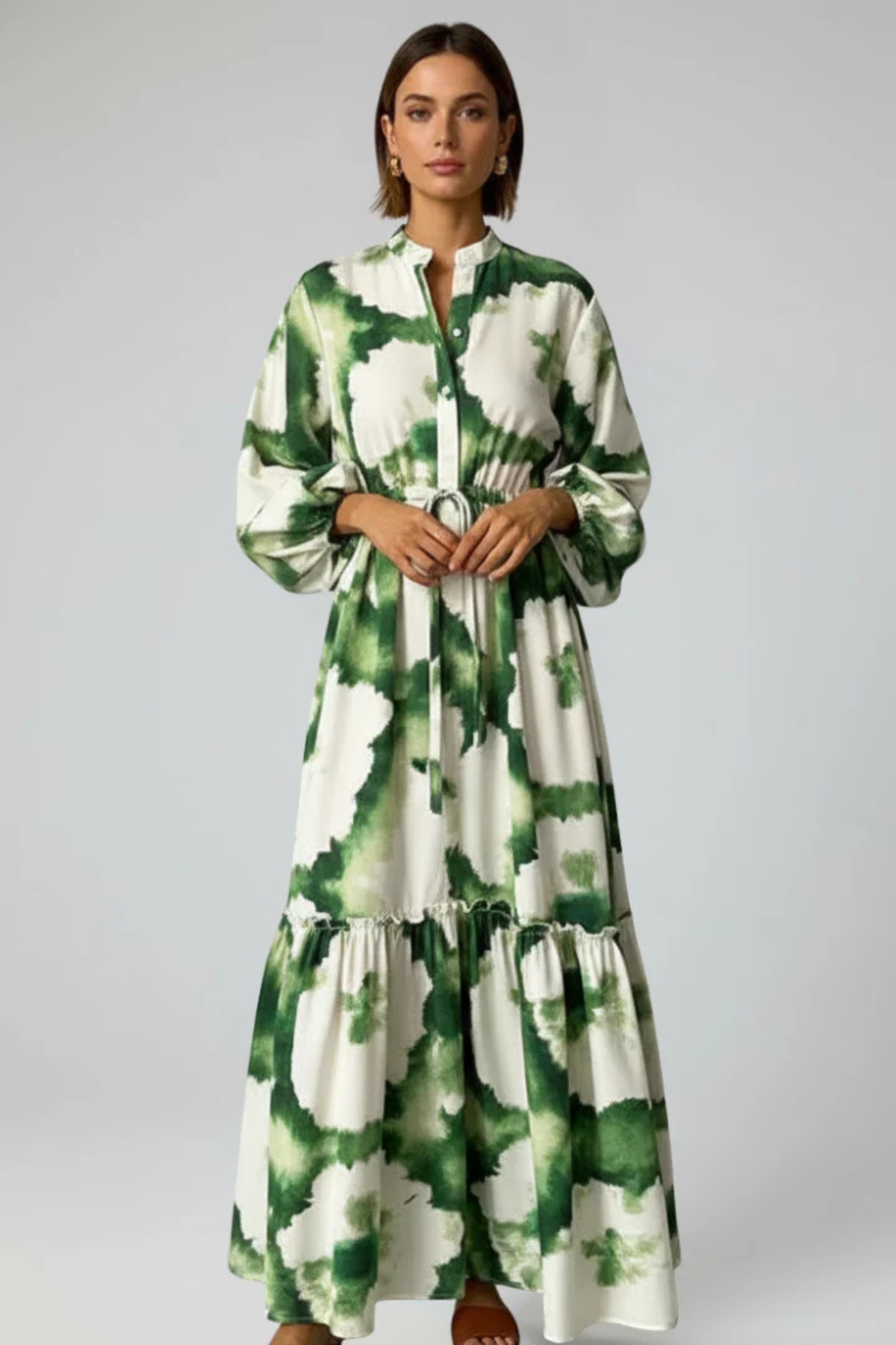 Robe Longue Imprimée Femme | Élégante et Ajustable