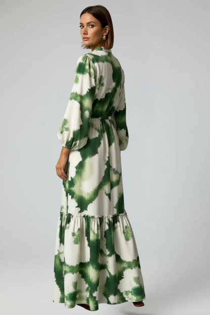 Robe Longue Imprimée Femme | Élégante et Ajustable