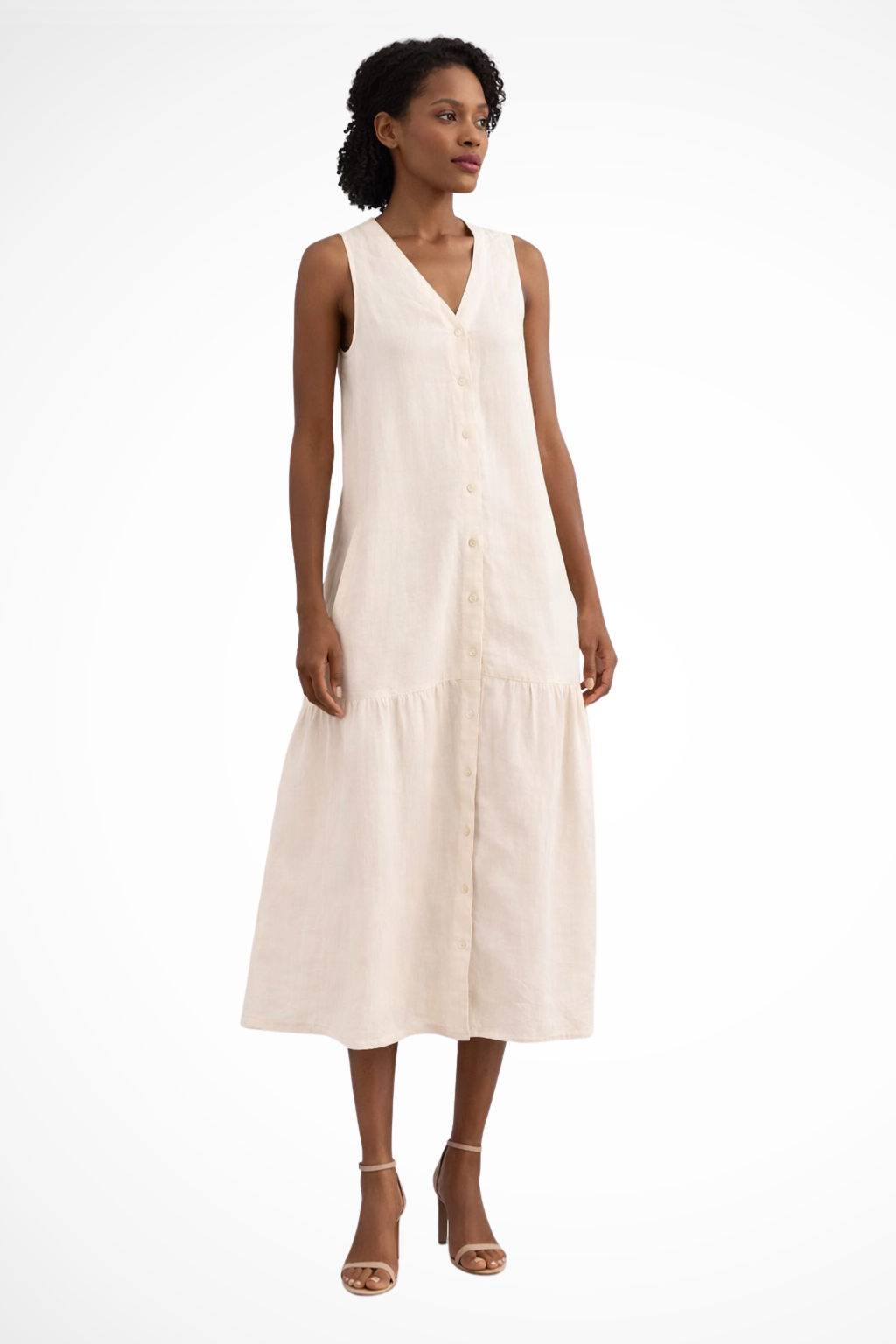 Robe Longue en Lin Femme | Élégante et Sans Manches
