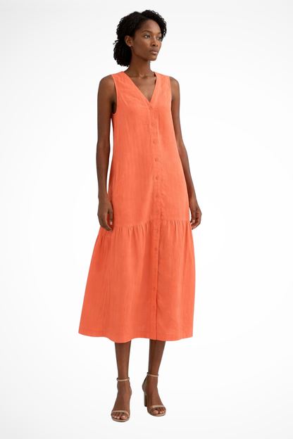 Robe Longue en Lin Femme | Élégante et Sans Manches