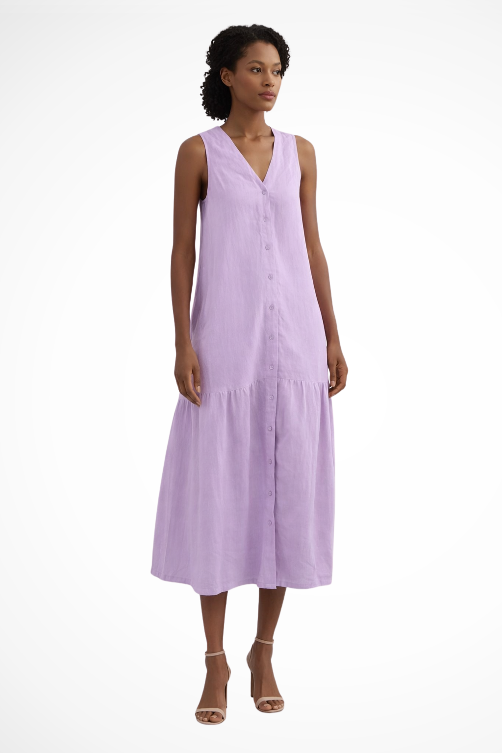 Robe Longue en Lin Femme | Élégante et Sans Manches