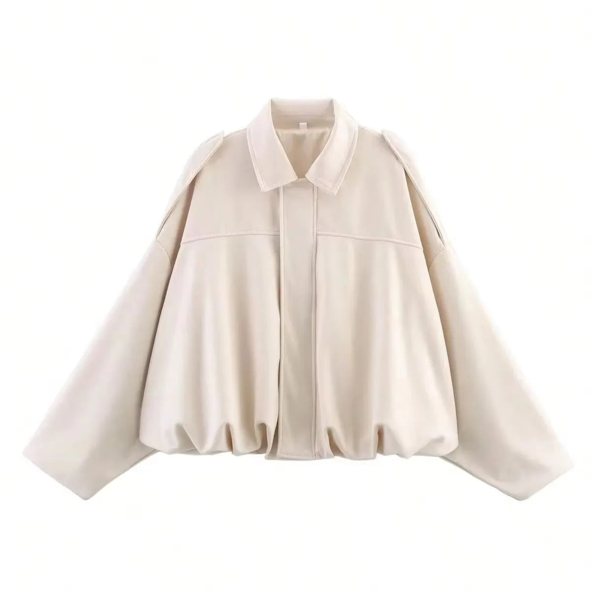 Veste Bomber en Suède pour Femme | Coupe Ample et Manches Longues